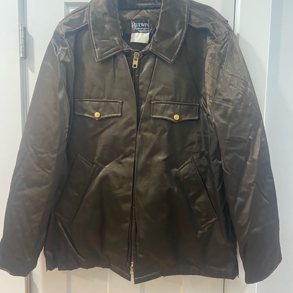 Vintage Butwin military / police jacket size 46 great condition shiny brown - Picture 9 of 16